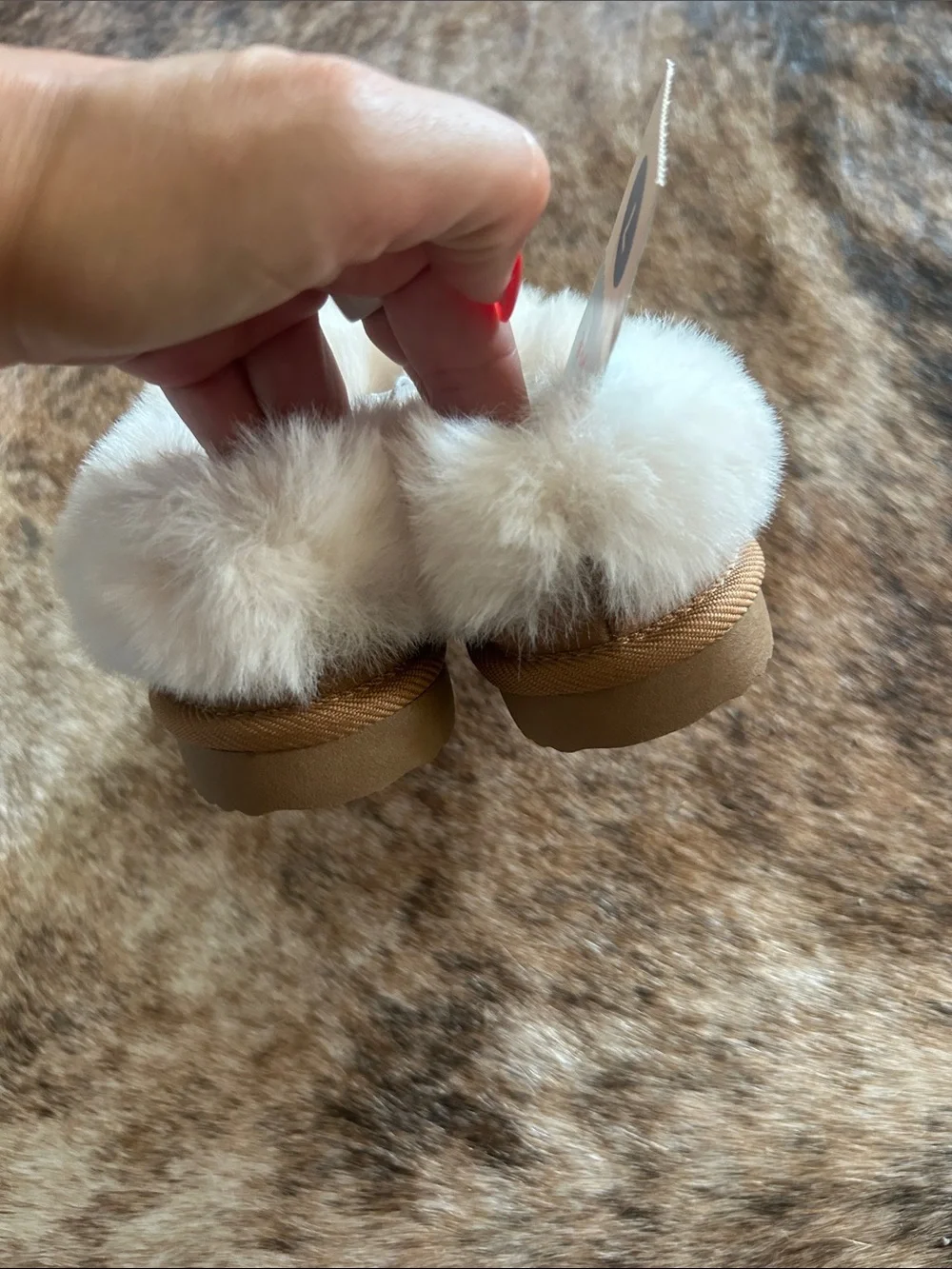 Cat & Jack Toddler Brown Faux Fur Lined Booties